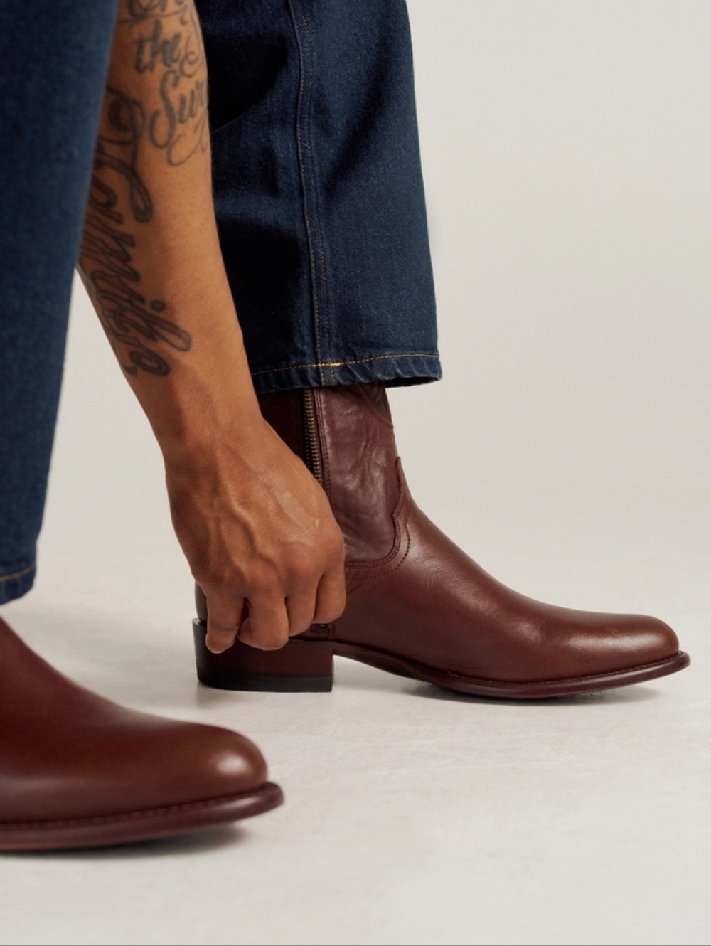 Tecovas The Dean Hazelnut Cowhide Zip Boot